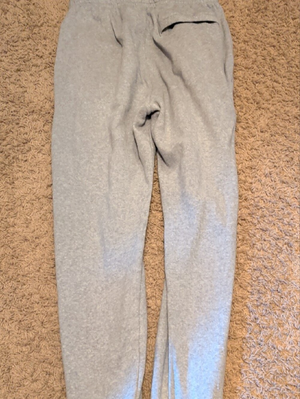 Nike Light Gray Men's Sweatpants Joggers with White Logo - Picture 6 of 9